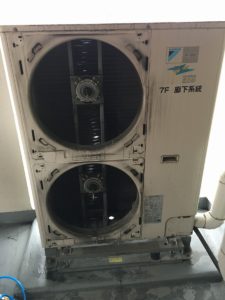パッケージエアコン室外機修理【ココグラン高崎様】2016/12/27施工